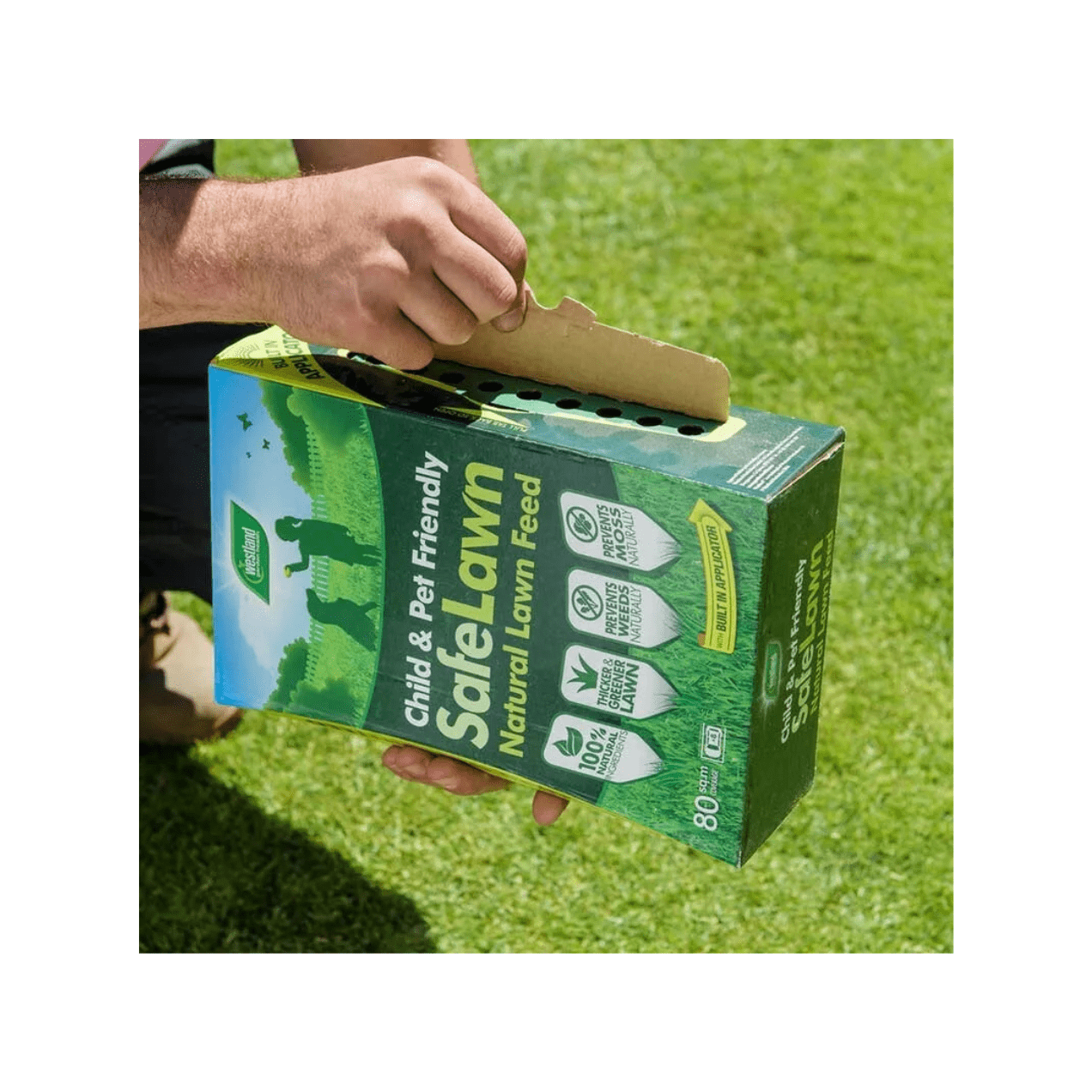 2.8kg Westland Safe Lawn Natural Grass Feed Food Child and Pet Friendly 80sqm