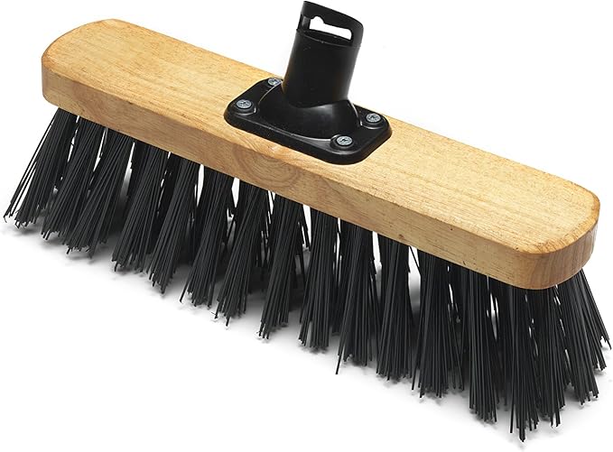 Addis 325mm PET Bristle Broom Head, Wood/Black