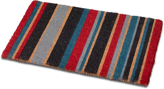 Addis Multi-Colour Stripe Coir Door Mat