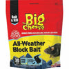 The Big Cheese All-Weather Block Bait 30 pack for rats and mice, displayed in a resealable bag at FitFit Garden.