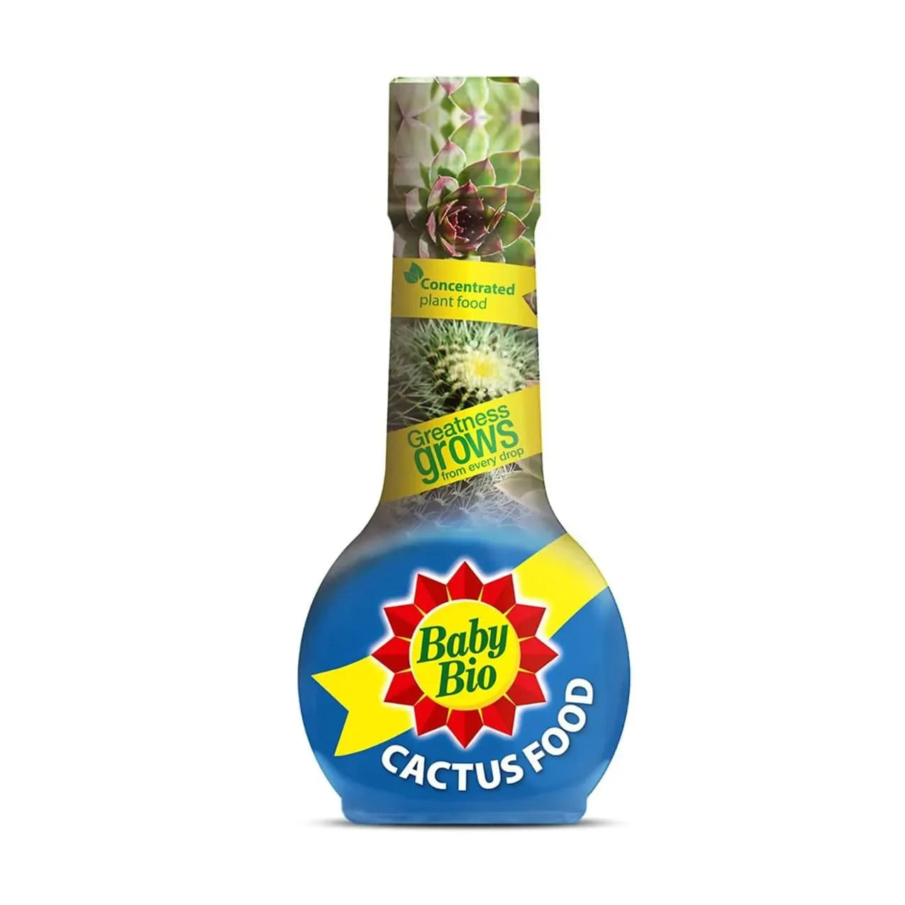 Baby Bio Cactus Food 175ml bottle with cactus images, gardening product at FitfitGarden