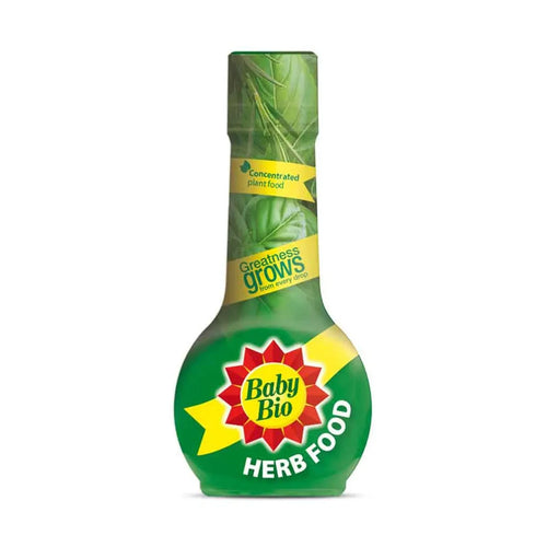 Baby Bio Herb Food 175ml bottle, green packaging for garden herbs, FitfitGarden gardening product