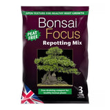 Bonsai Focus Repotting Soil Compost Mix 3L Bag Peat Free Growth Technology