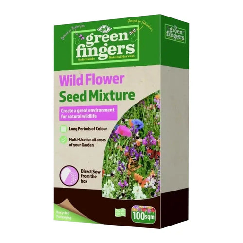 Green Fingers Wild Flower Seed Mixture packaging