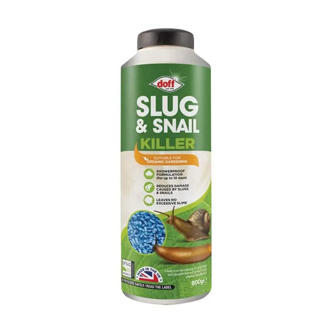 Doff Slug & Snail Killer 800g tub for garden pest control at FitfitGarden