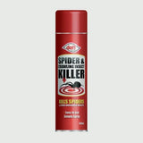 Red can of Doff Spider & Crawling Insect Killer on a light gray background