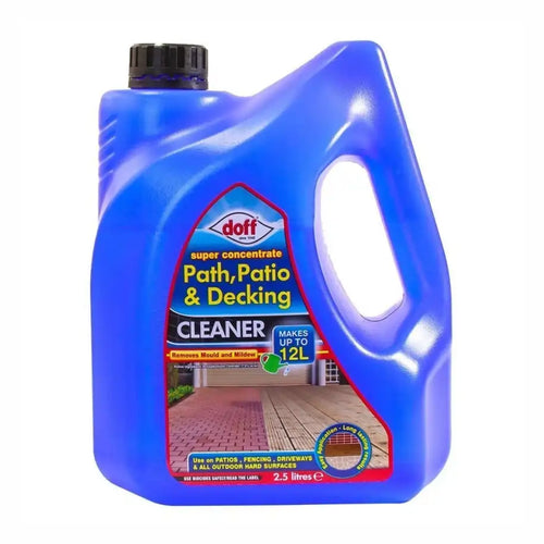 Blue container of Daff Path, Patio & Decking Cleaner