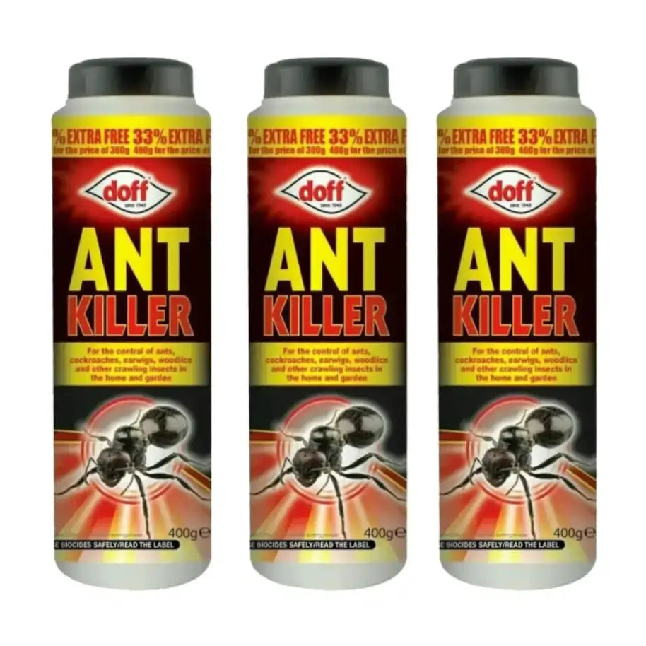 Three bottles of Doff Ant Killer