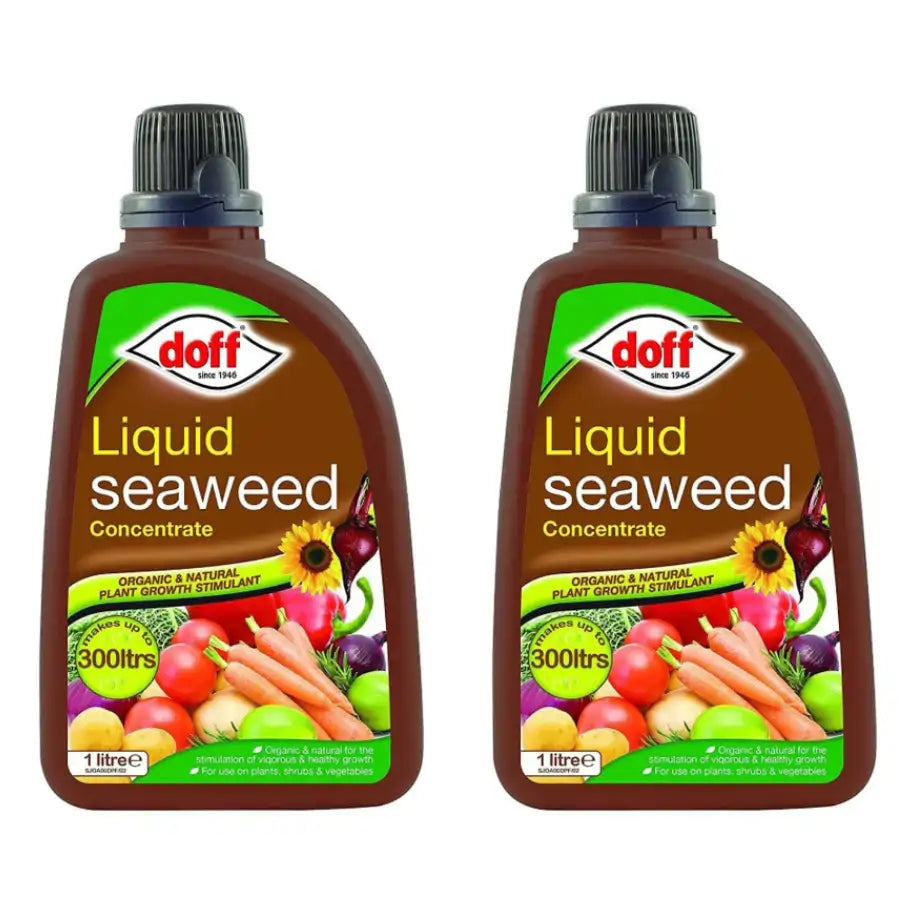 Two bottles of Doff Liquid Seaweed Concentrate