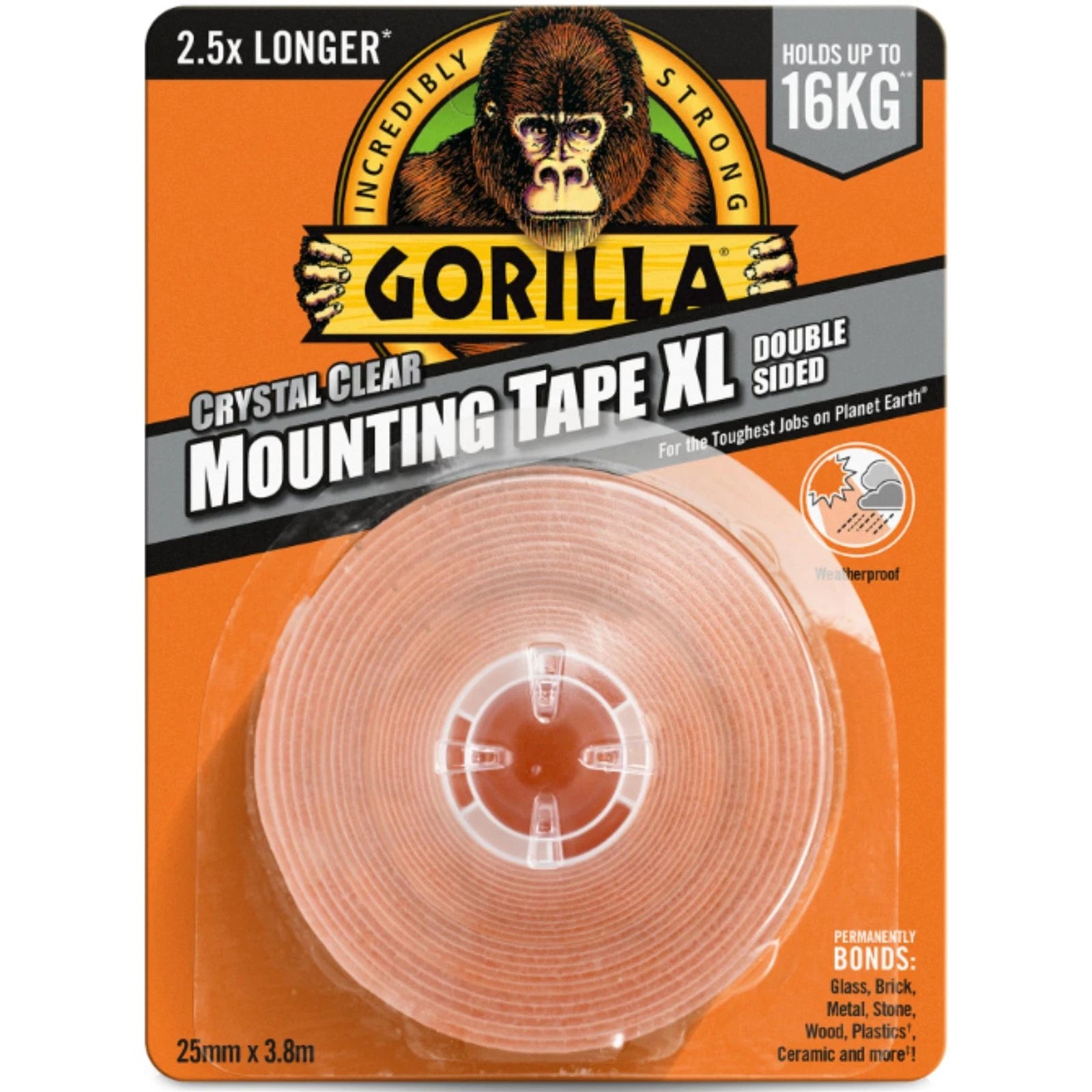 Gorilla Heavy Duty Mounting Tape XL 25mm x 3.8m