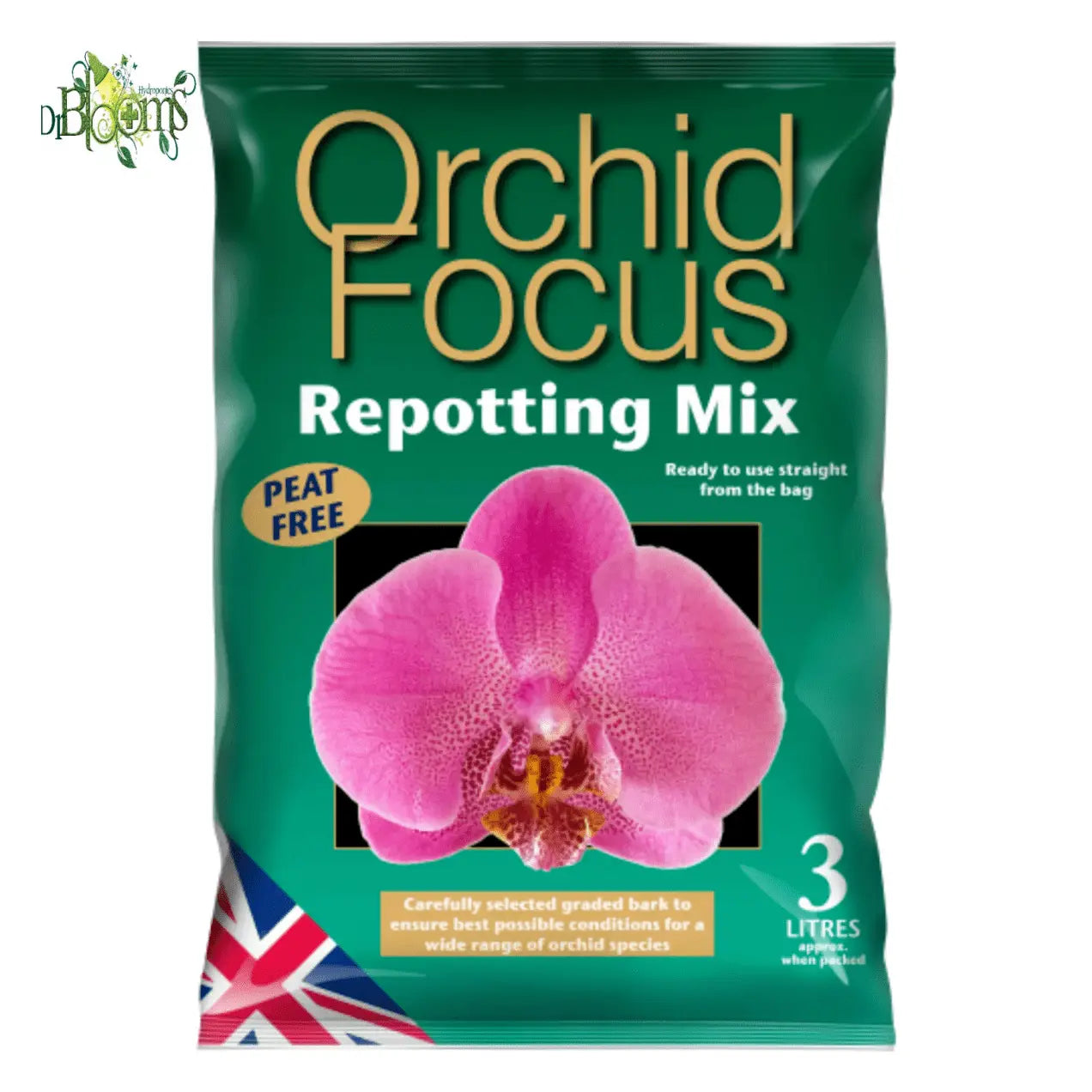 Growth Technology - Orchid Focus Re-Potting Mix Compost 3 Litre