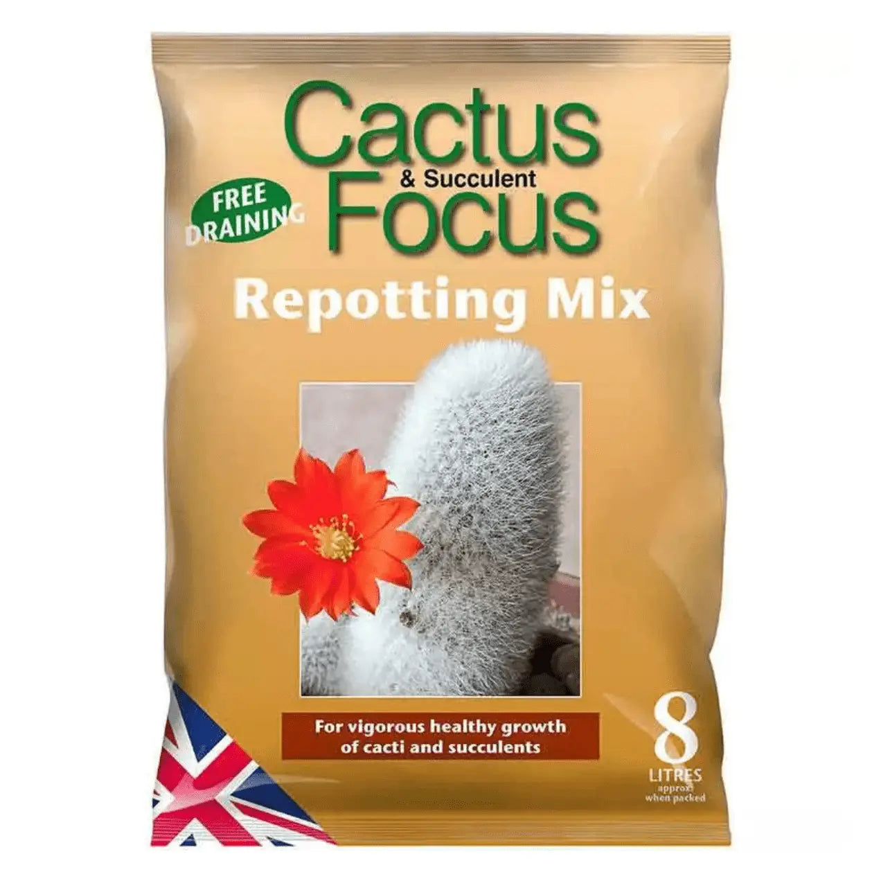 Growth Technology Cactus & Succulent Focus Repotting Mix Peat Free 8L