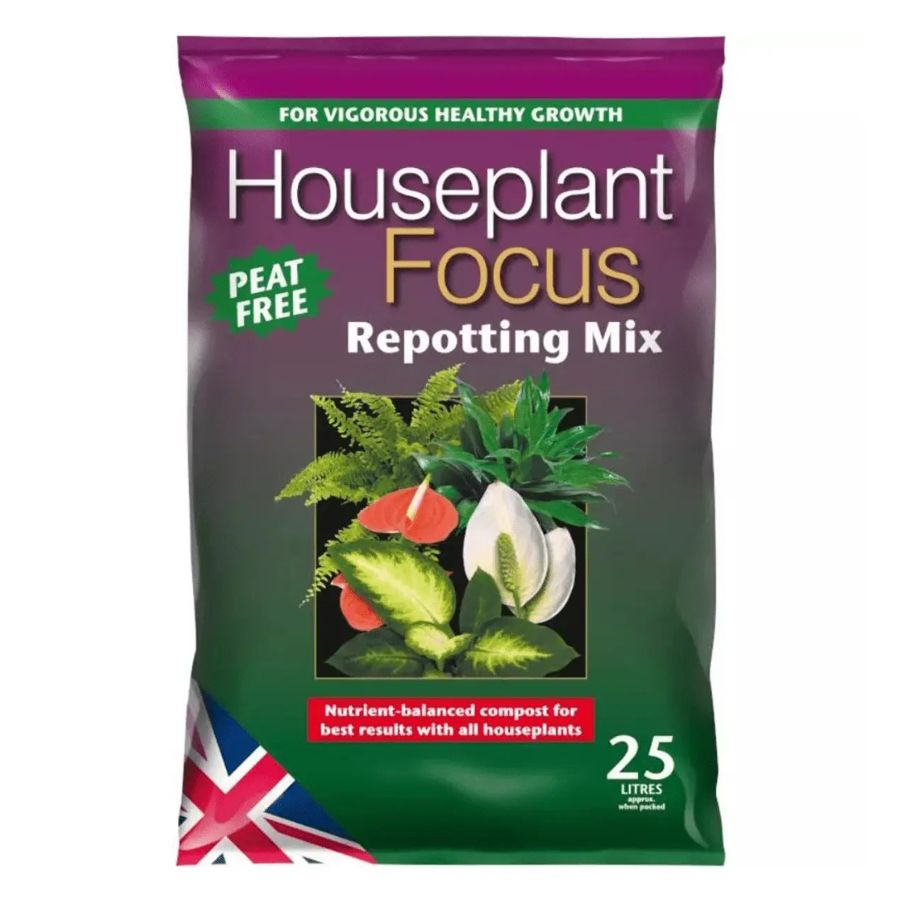 Houseplant Focus Repotting Mix 25L Peat Free