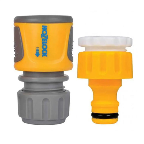 Hozelock yellow and grey hose end connector set for garden tap, FitfitGarden garden tools