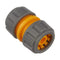 Hozelock hose repair connector, durable grey and yellow garden hose fitting at FitFit Garden