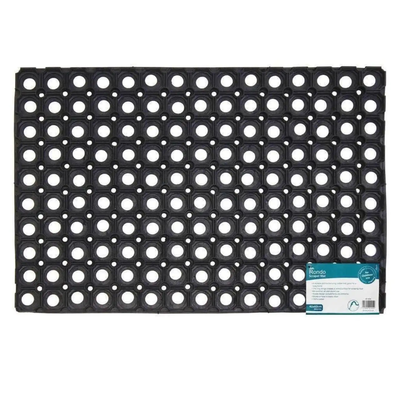 JVL Rondo Rubber Ring Door Mat 40x60cm