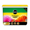 Miracle-Gro premium all-purpose plant food container with colorful flowers and vegetables