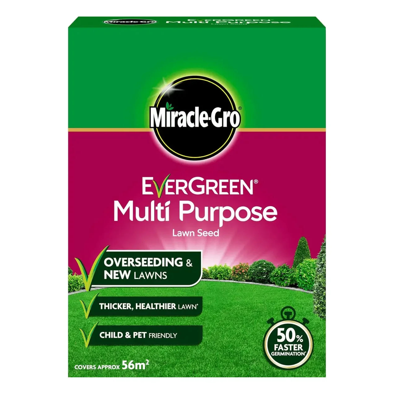 Miracle-Gro EverGreen Lawn Seed, 1.6kg, 56m²