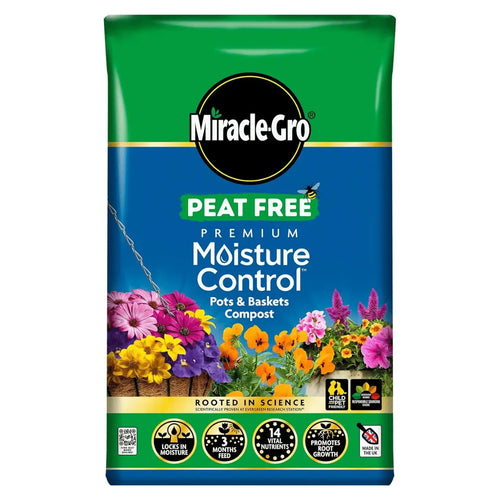 Miracle-Gro Peat Free Moisture Control Compost, 40L