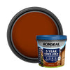 Ronseal 5 Year Fence Life+ Medium oak Matt Exterior Shed & fence Protector Wood paint, 5L Tub