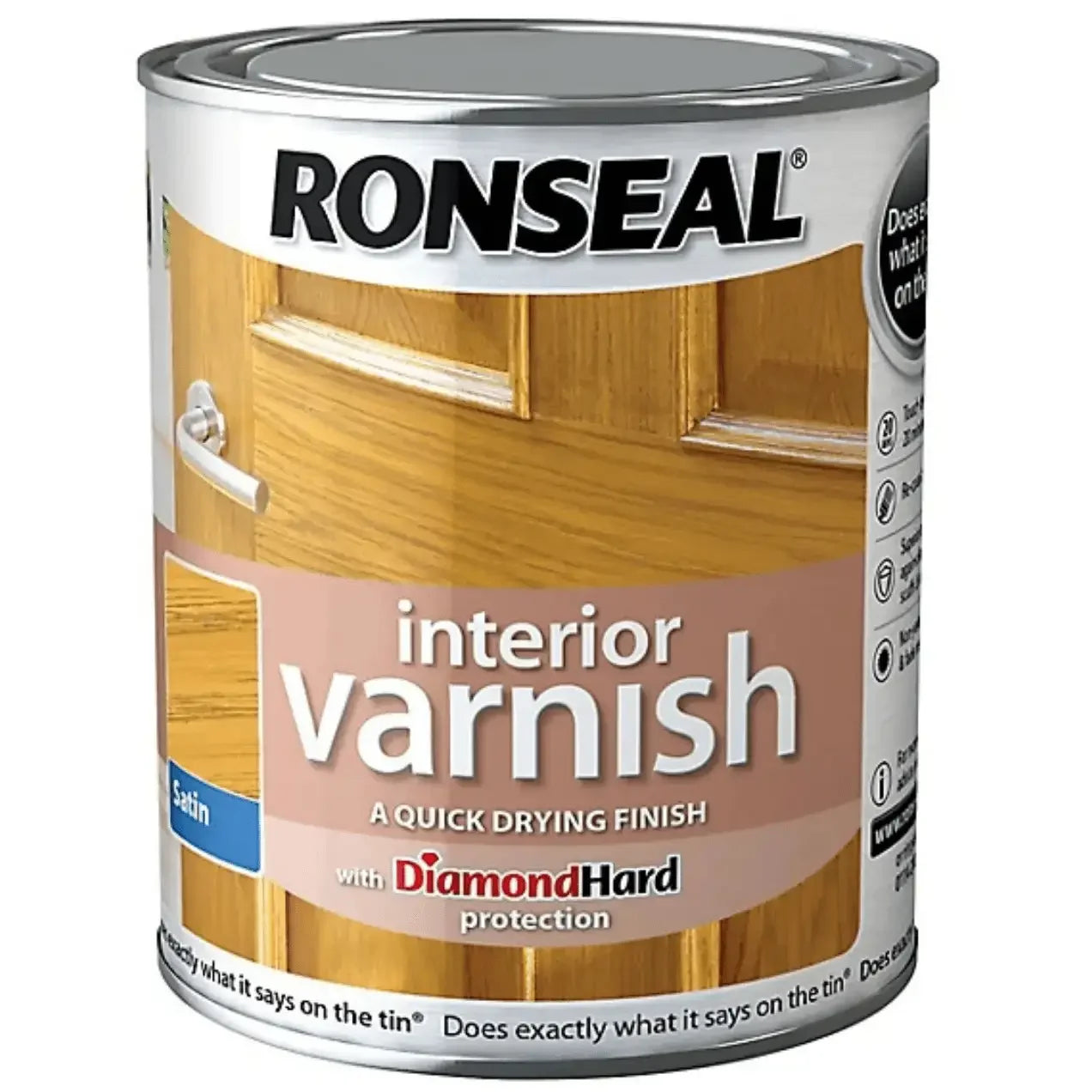 Ronseal Diamond Hard Wood Varnish - Light Oak Satin, 250ml