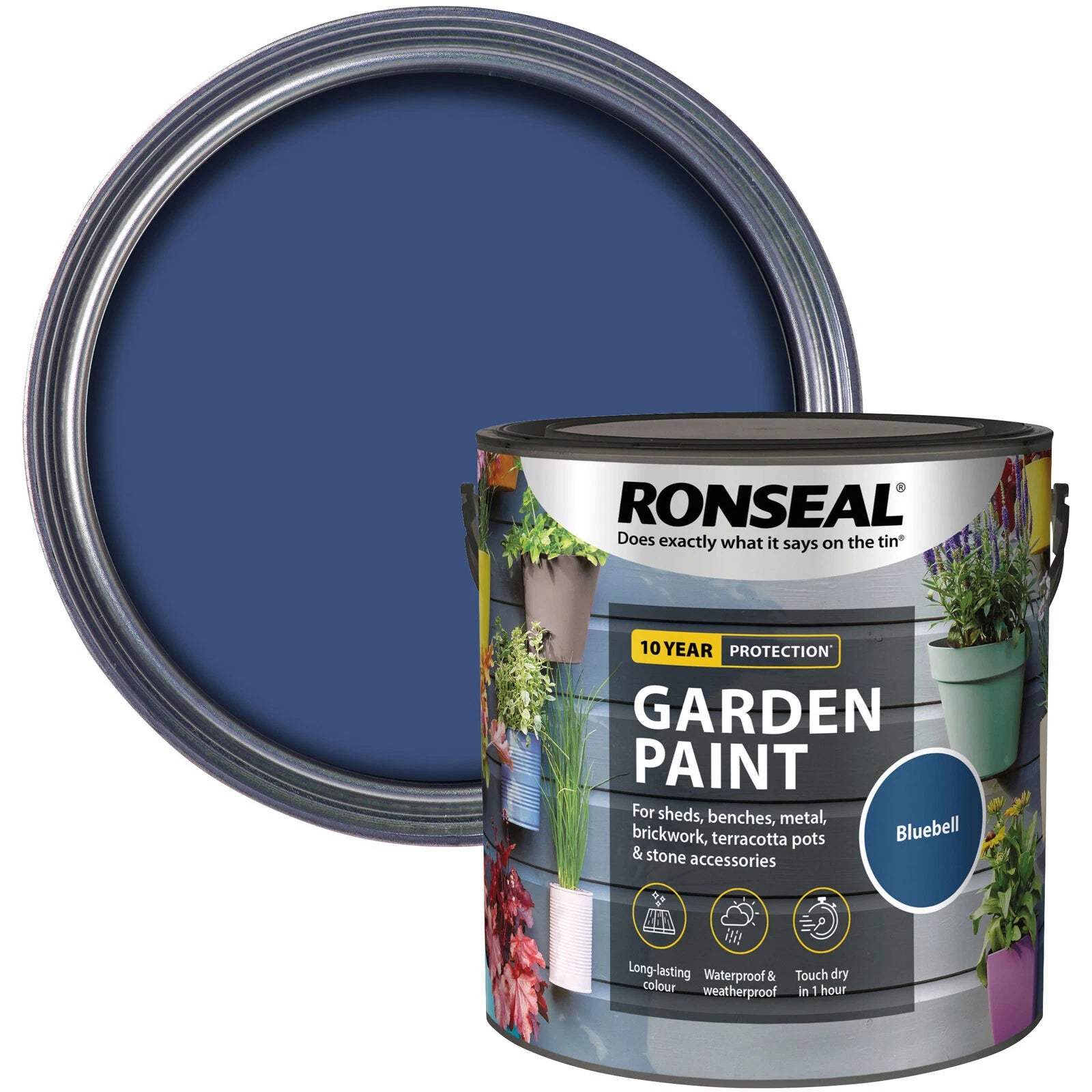 Ronseal Garden Paint Bluebell 2.5 litre
