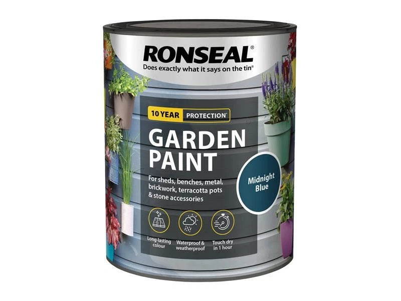 Ronseal Garden Paint Midnight Blue 750ml uk