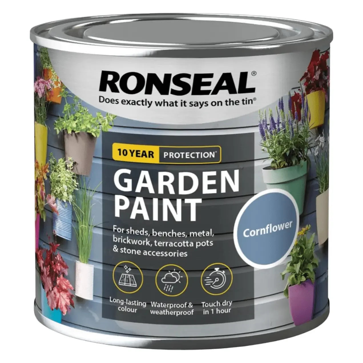 Ronseal Garden Paint, Cornflower, 250ml
