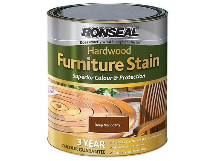Ronseal Hardwood Deep mahogany Quick dry Furniture Wood stain, 750ml