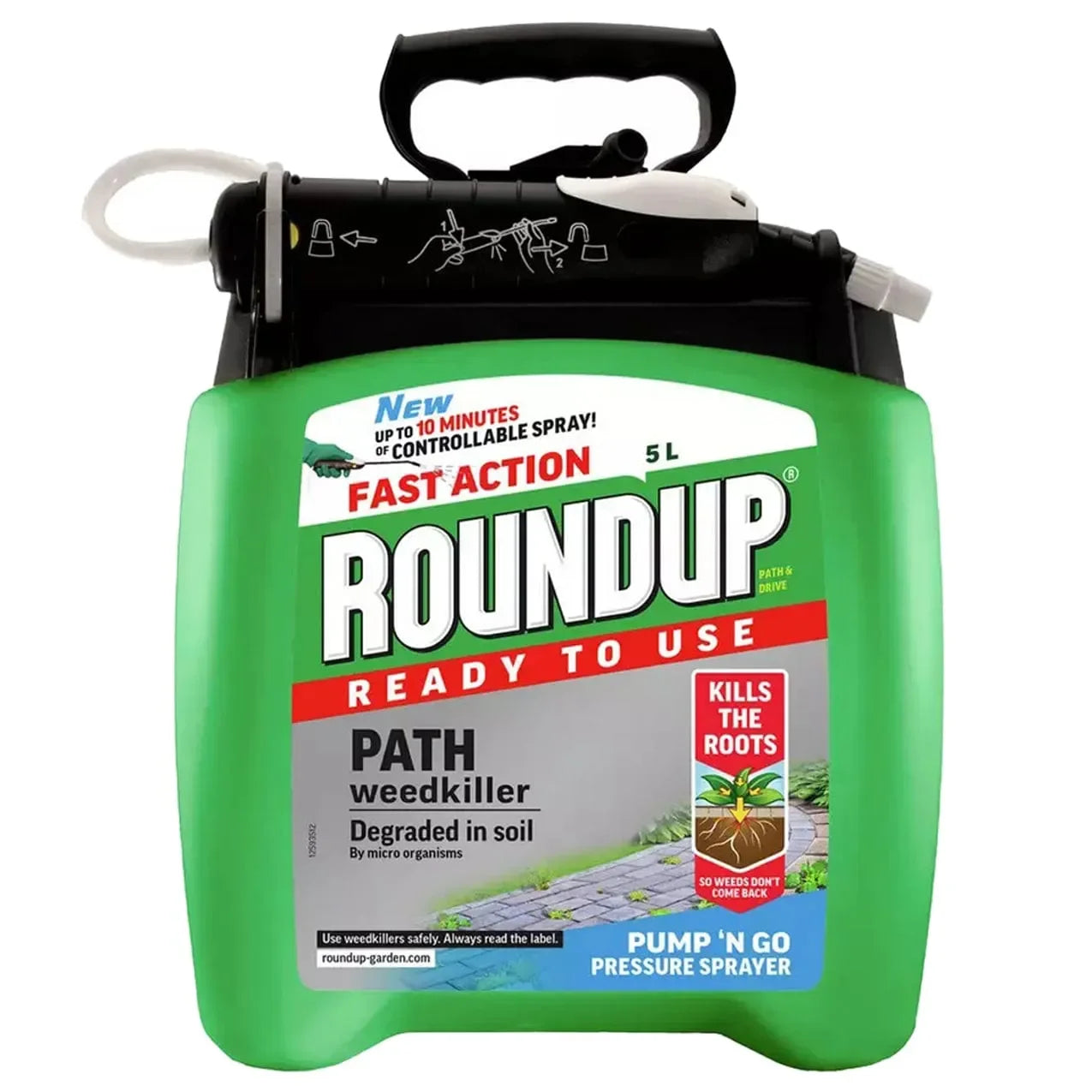 Roundup Ready to Use Path weedkiller container with pump 'n go sprayer