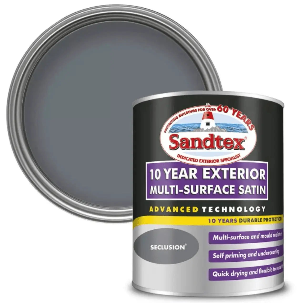 SANDTEX 10 YEAR MULTI SURFACE QD SATIN SECLUSION 750ML