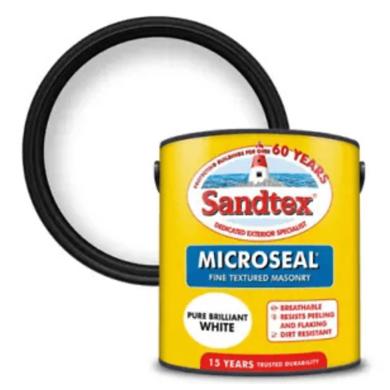 Sandtex Microseal Masonry Paint Textured/Smooth 5L
