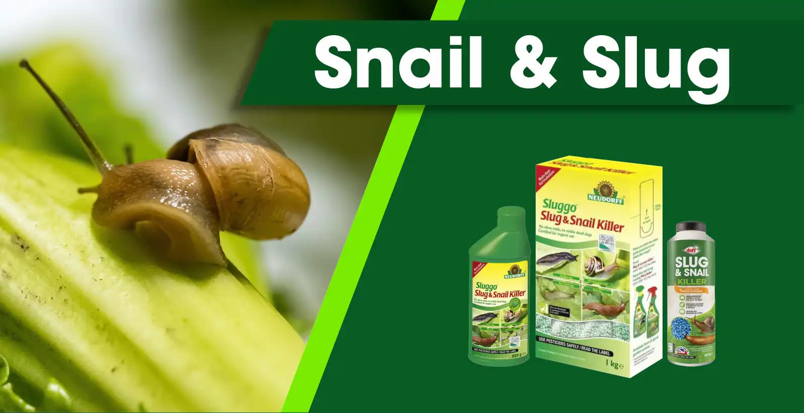 Snail and Slug Control Pellets and Organic Garden Protection