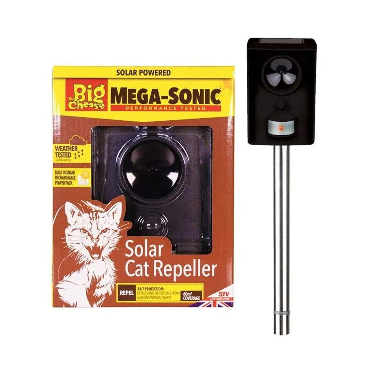 The Big Cheese Mega Sonic Solar Cat Repeller