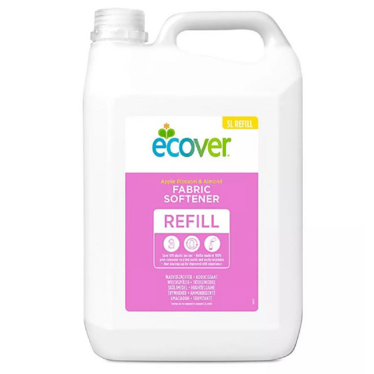 5L ECOVER 5 Litre Fabric Softener 166 Wash Apple Blossom & Almond Refill