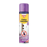 Zero In Clothes Moth Killer Spray 300ml with purple cap and wardrobe graphic, FitfitGarden