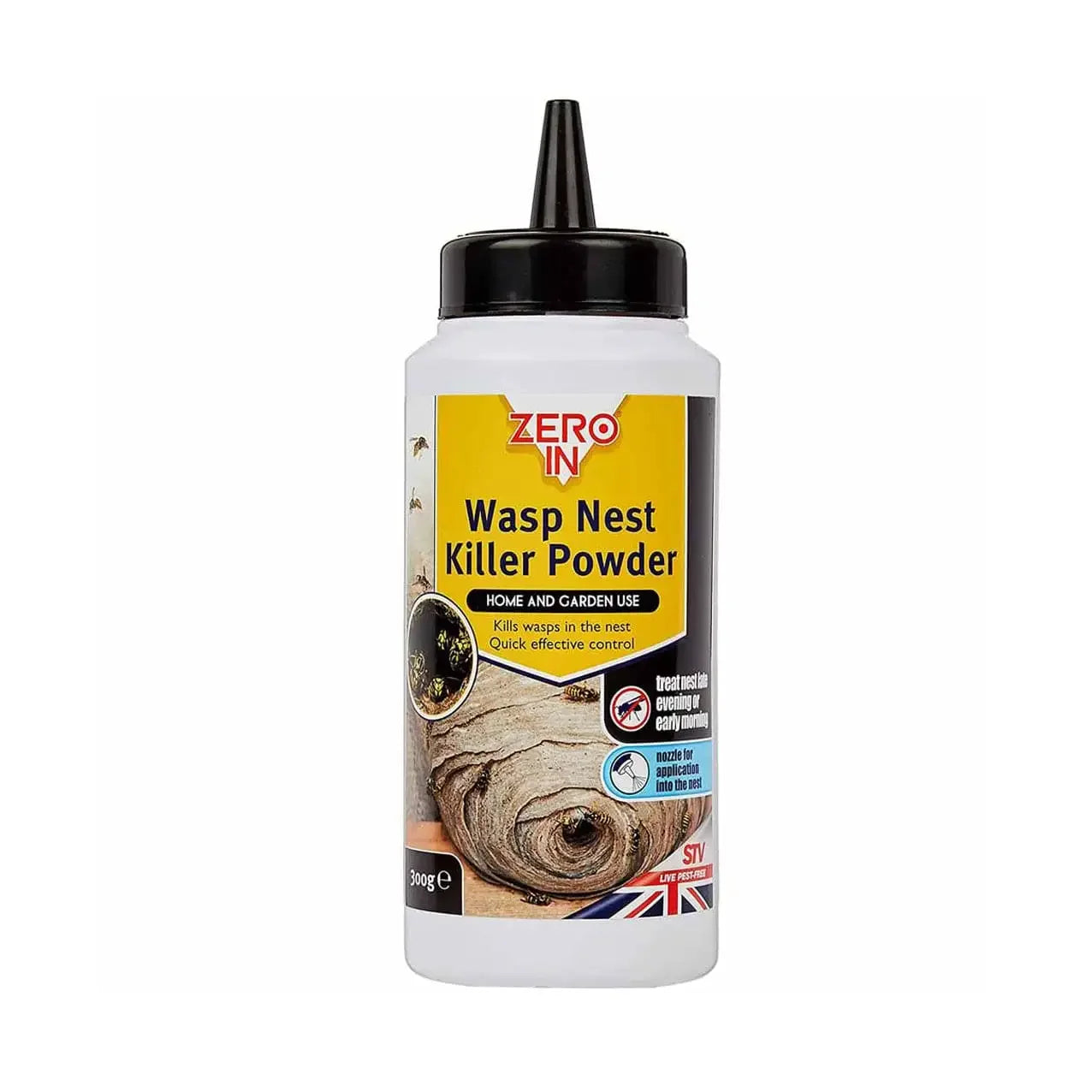 Zero In Wasp Nest Killer Powder 300g bottle for garden pest control at FitFit Garden