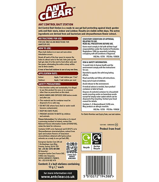 Ant Clear Ants Bait station, Pack of 2 - FitfitGarden