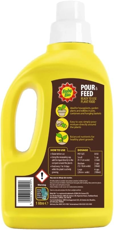 Baby Bio Pour & Feed Liquid Plant Food - 1L - FitfitGarden