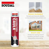 soudal white decorators caulk sealant 290ml