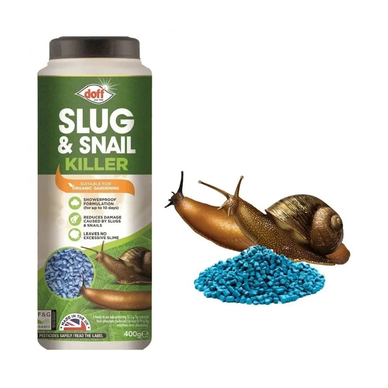 Doff Slug & Snail Killer Slug Pellets for Garden 400g