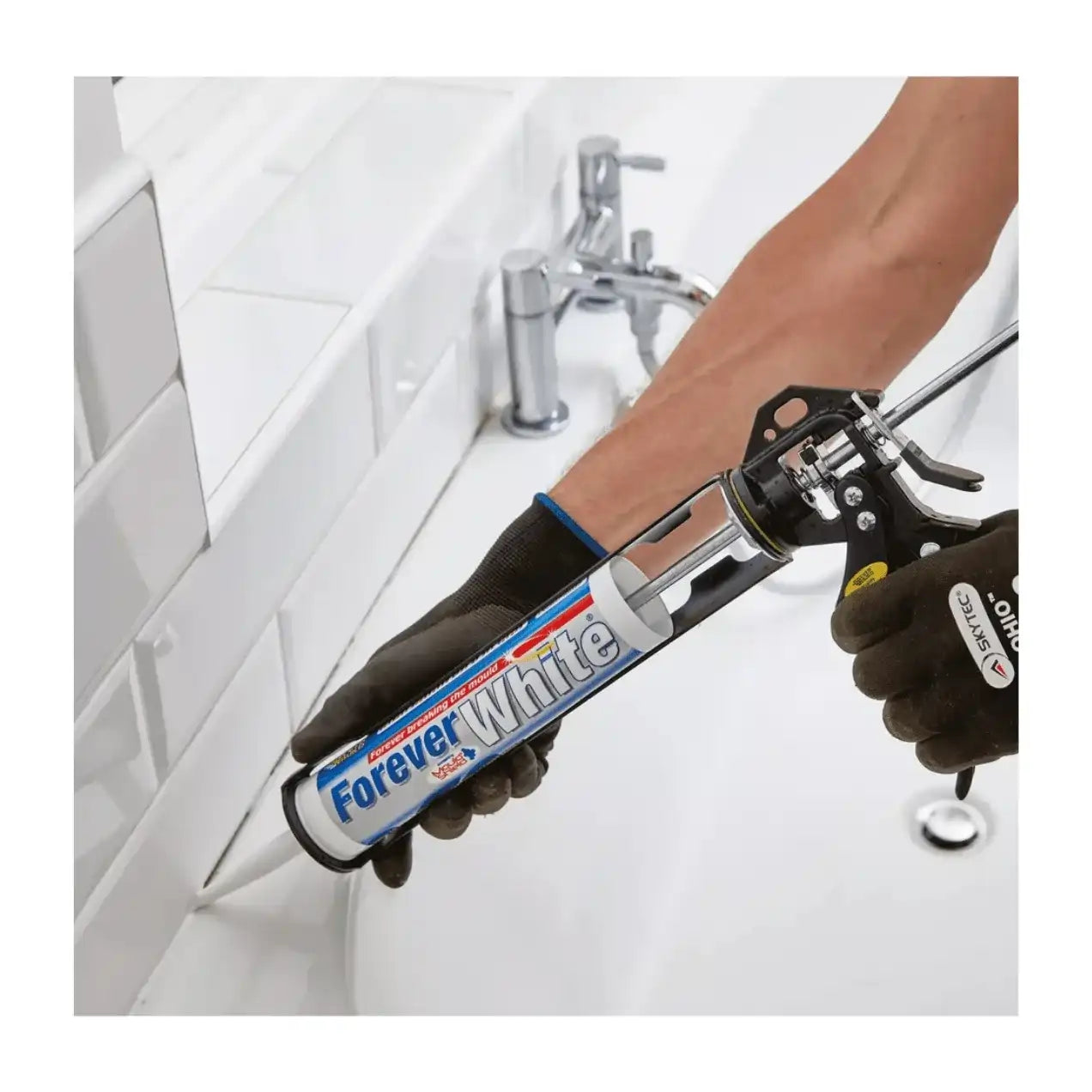 everbuild forever white sanitary sealant 295ml