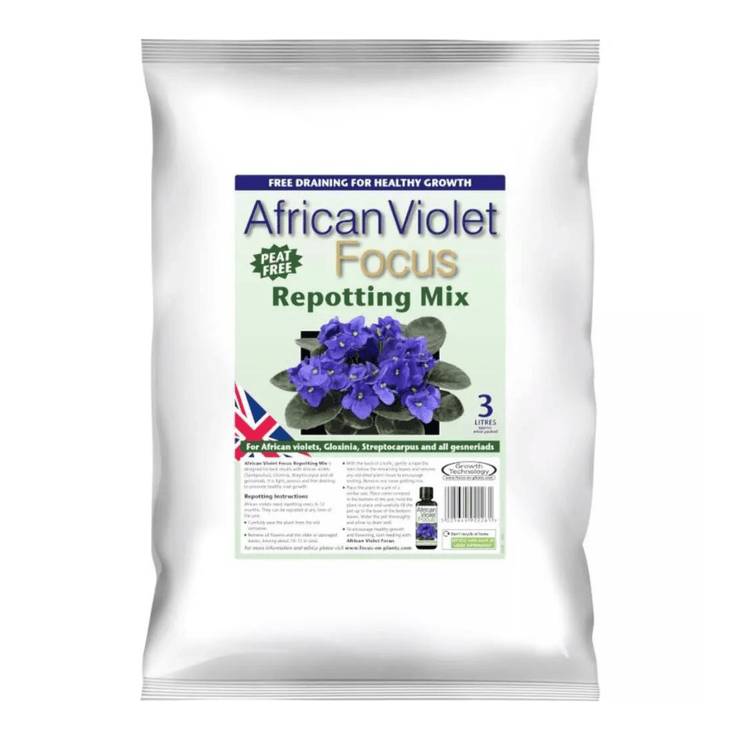 FitfitGarden African Violet Focus Repotting Soil Mix 3L Peat Free African Violet Focus Repotting Soil Mix 3L Peat Free