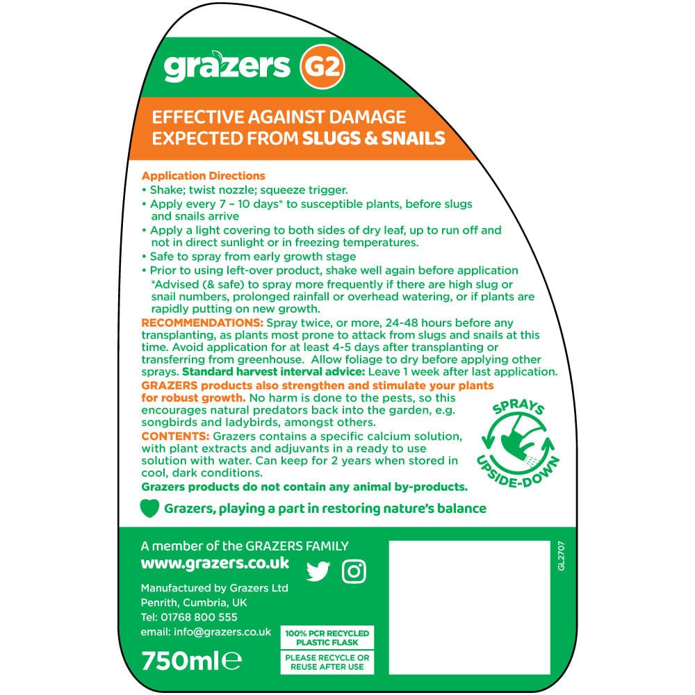 GrazersĀ® G2 Slug & Snail Ready to Use 750ml - FitfitGarden