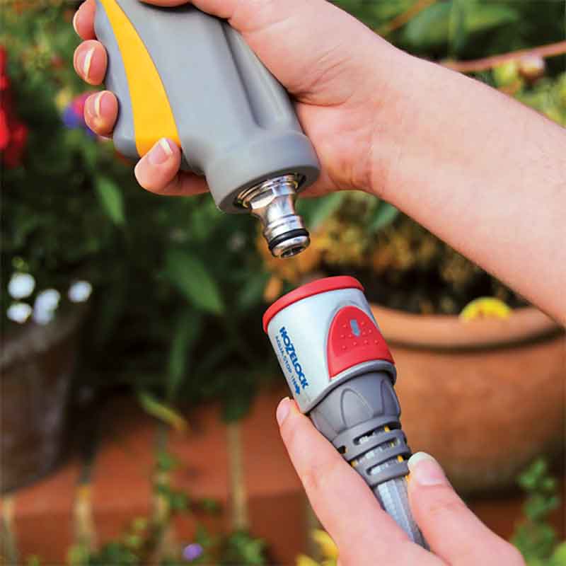 Hozelock® Pro Metal Aqua Stop Hose Connector - FitfitGarden