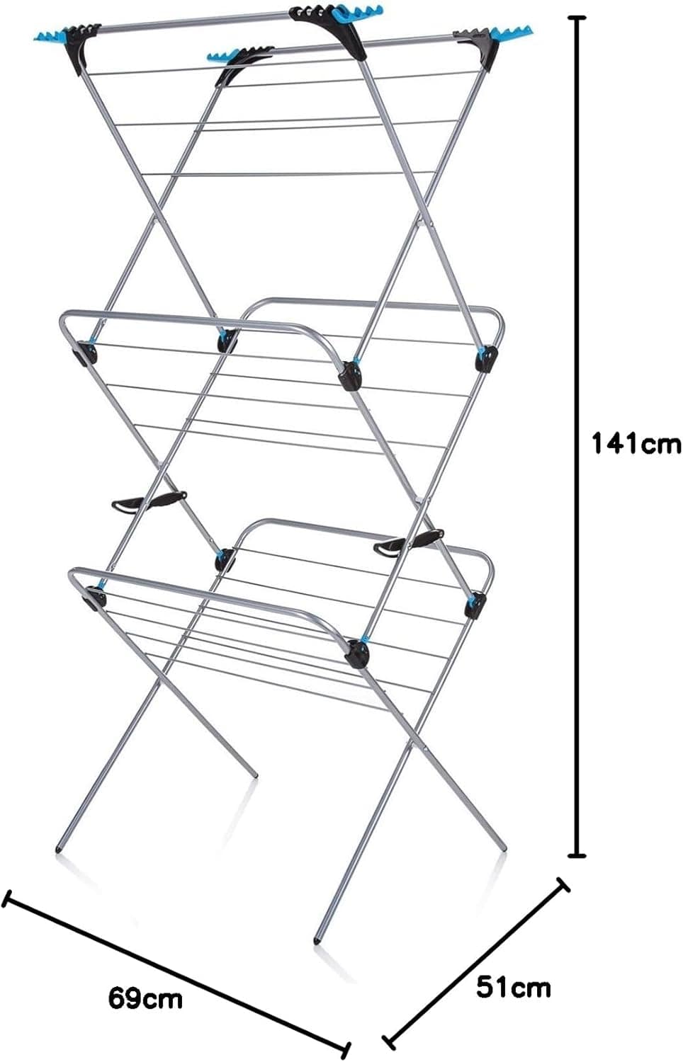 Minky 3 Tier Plus Airer with 21 m Drying Space Silver