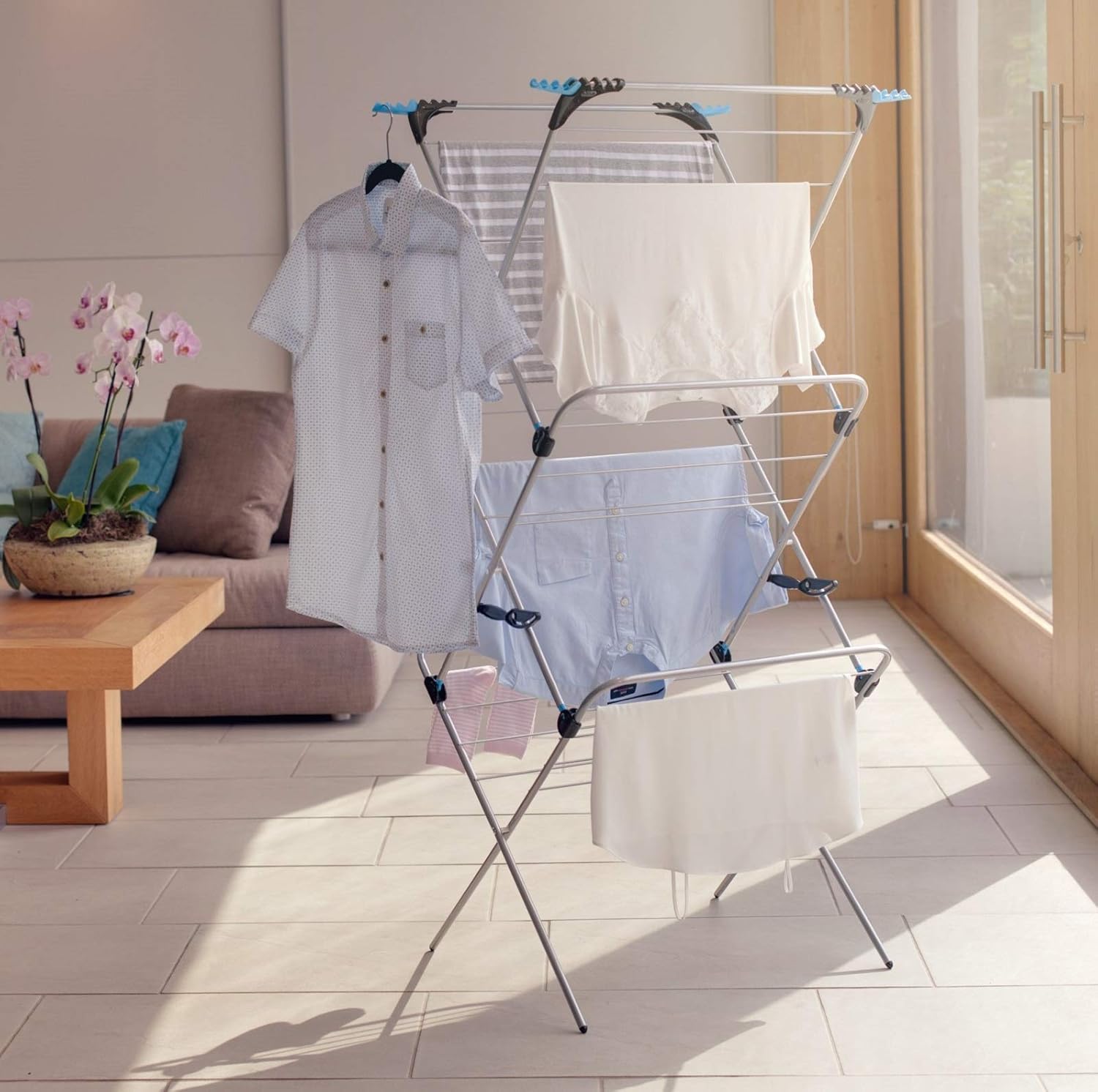 Minky 3 Tier Plus Airer with 21 m Drying Space Silver