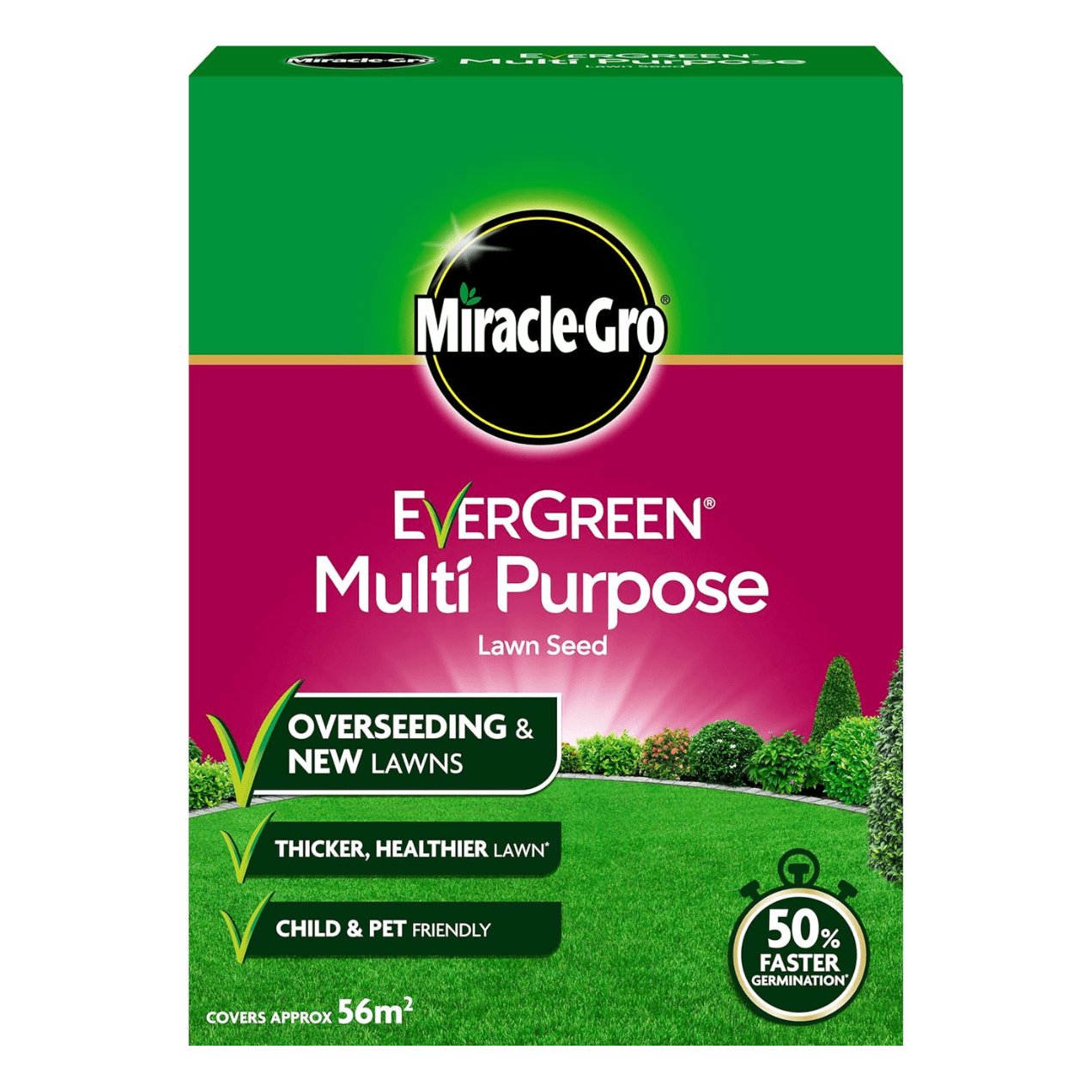 Miracle - Gro EverGreen Lawn Seed, 1.6kg, 56m² - FitfitGarden