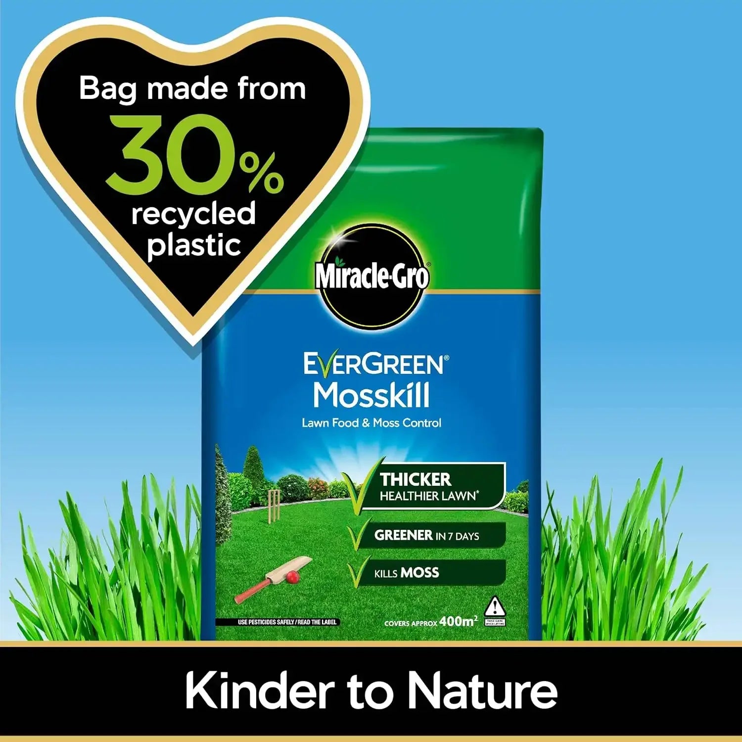 miracle-gro mosskill lawn food 14kg