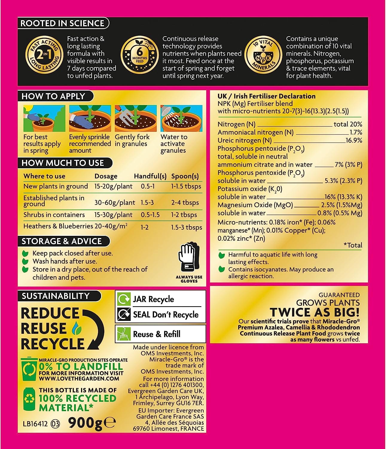 Miracle - Gro® Premium Azalea, Camellia & Rhododendron Continuous Release Plant Food - FitfitGarden